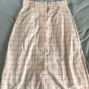 True Vintage High wasted grid pattern skirt